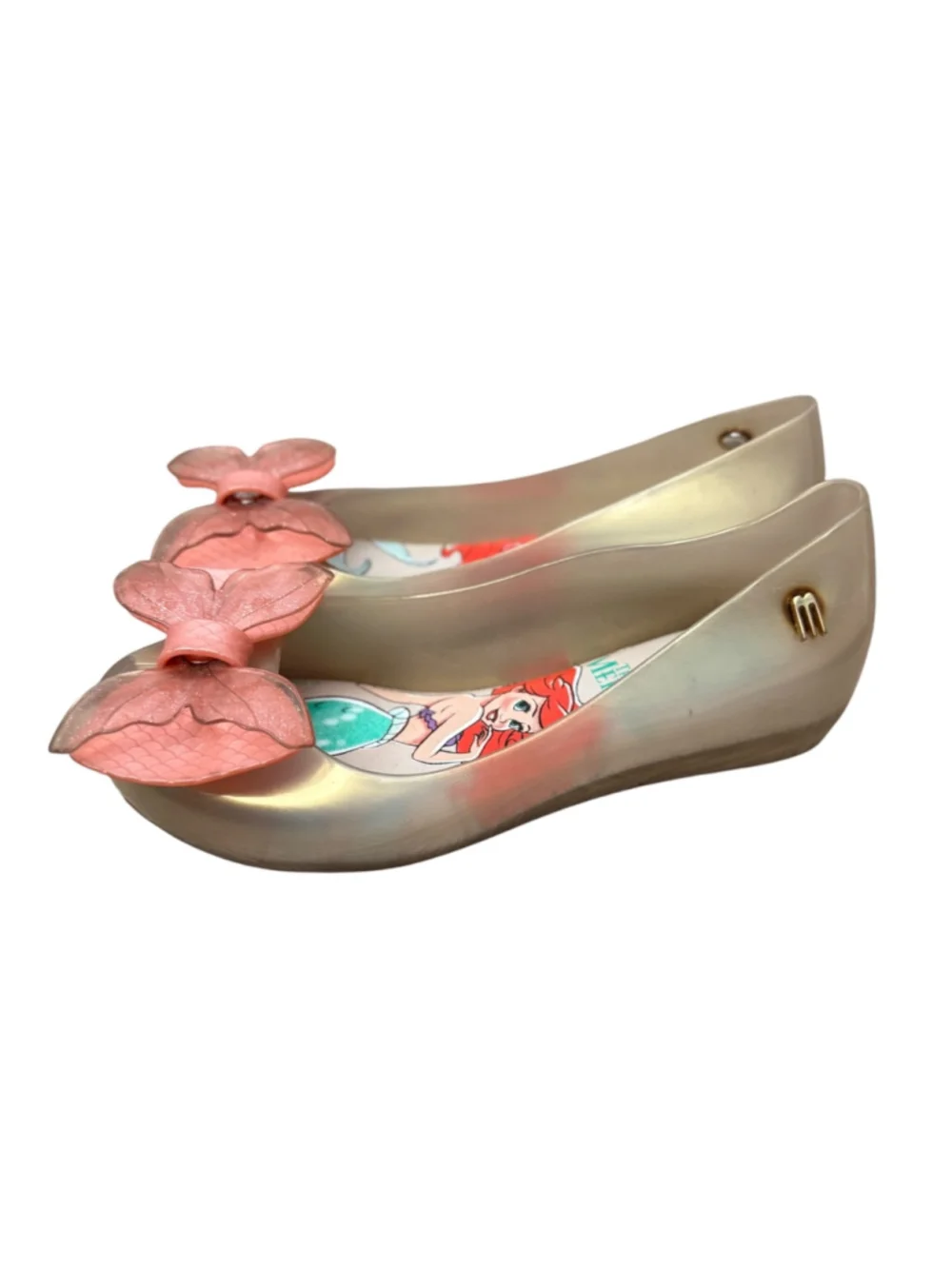 Mel by Melissa x Disney Little Mermaid Girls Size 11 Jelly Flats Ariel